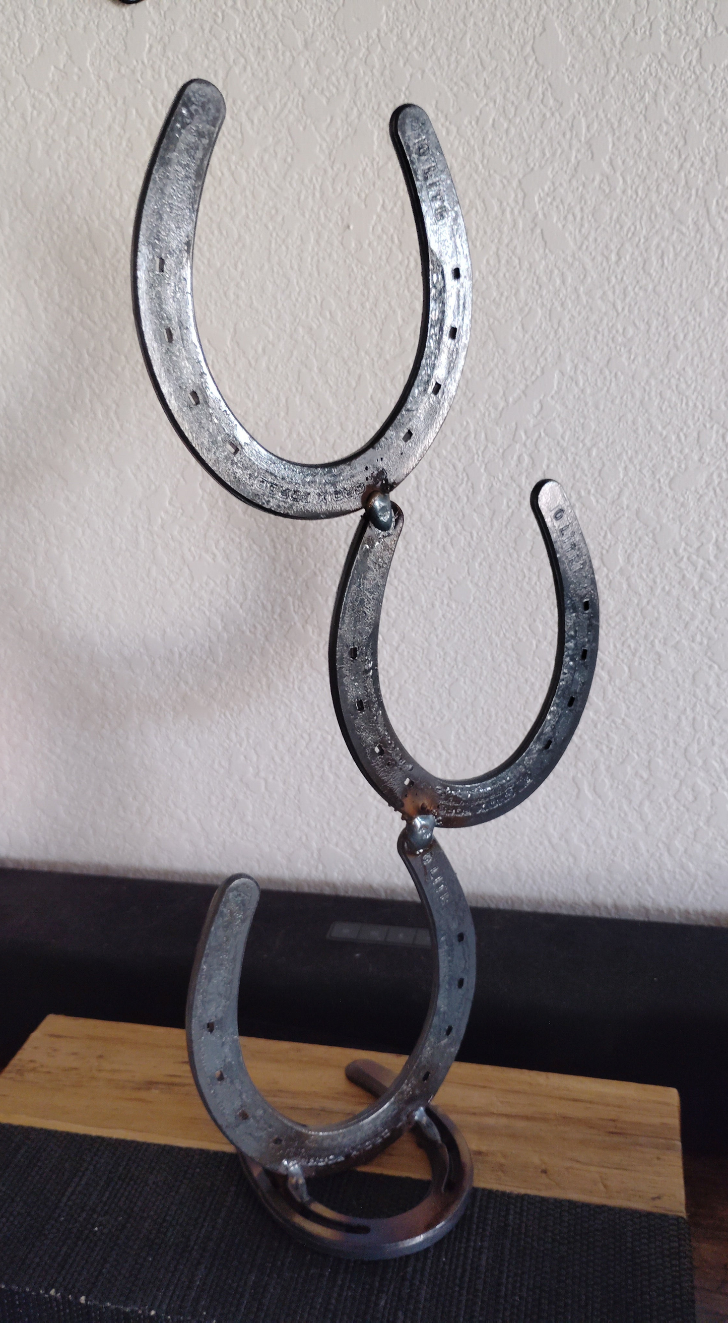 Horseshoe Picture Frame - ( 3 picture vertical version)