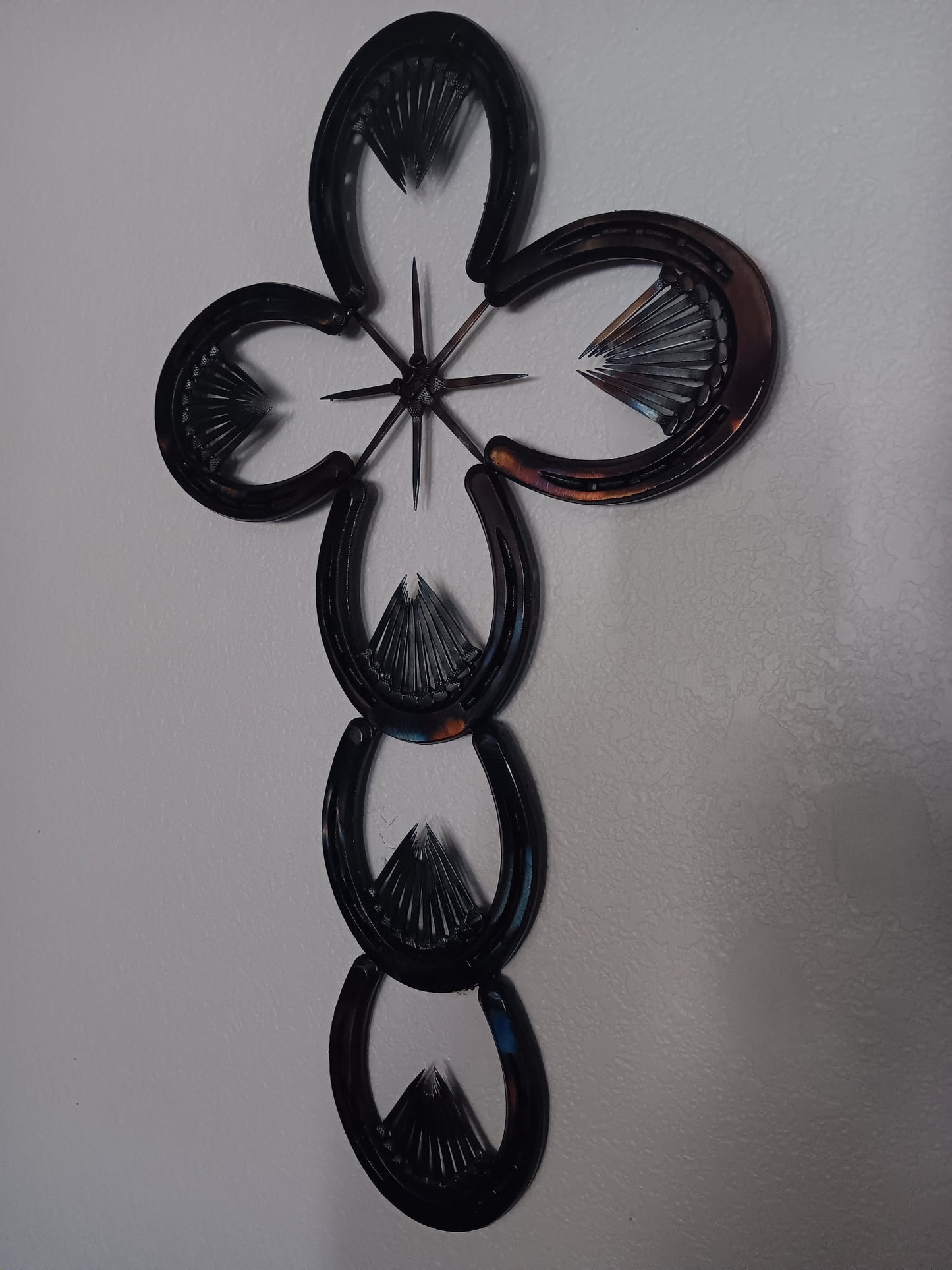 Horseshoe Wall Cross with horseshoe nails II