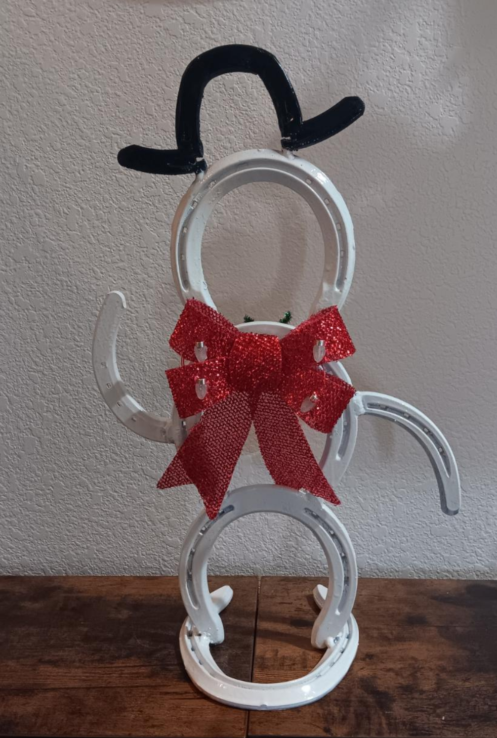 Horseshoe Snowman Figure