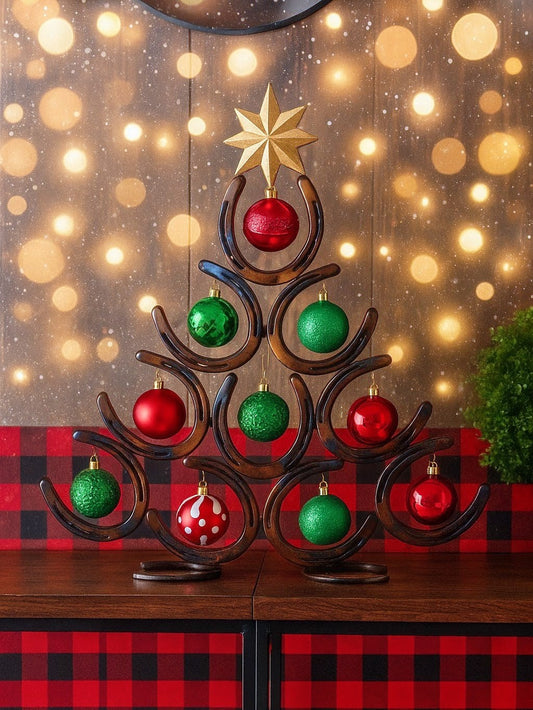 Horseshoe Lucky Christmas Xmas Tree / 4 Tier