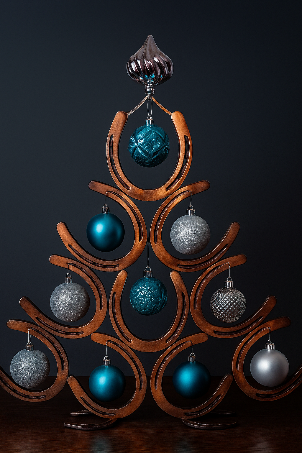 Horseshoe Lucky Christmas Xmas Tree / 4 Tier