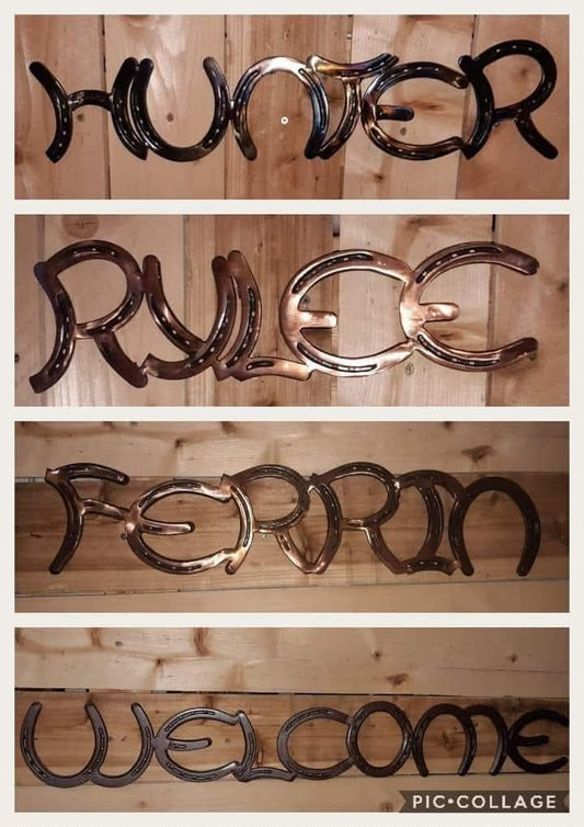 Personalized Custom Hanging Horseshoe Letter / Words / Names