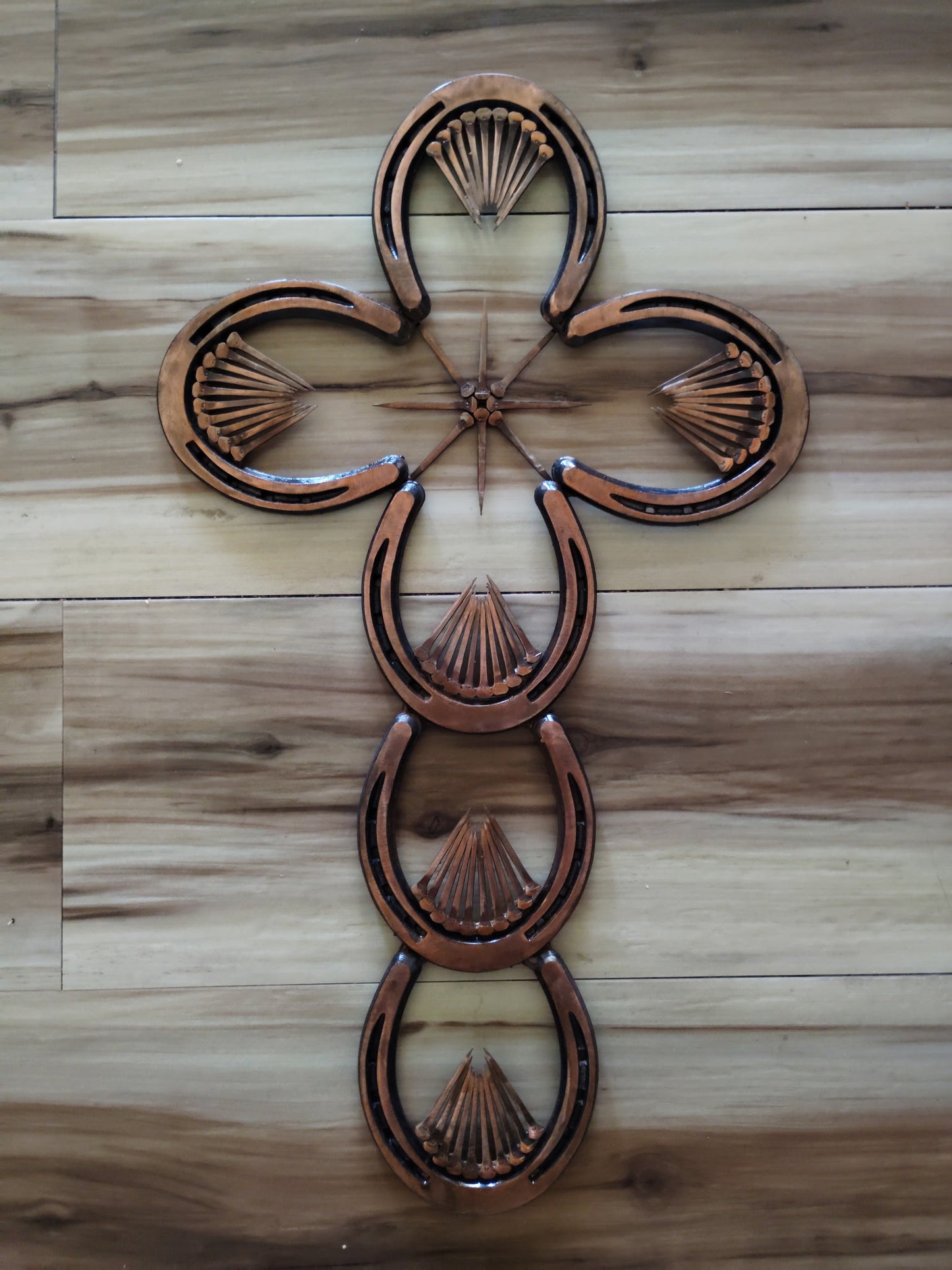 Horseshoe Cross with Horseshoe Nails III