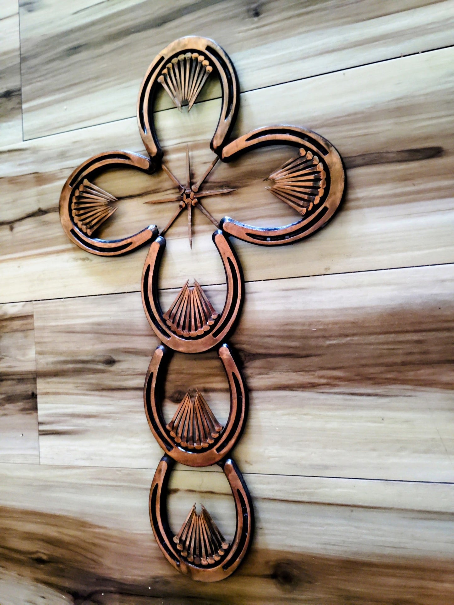 Horseshoe Cross with Horseshoe Nails III