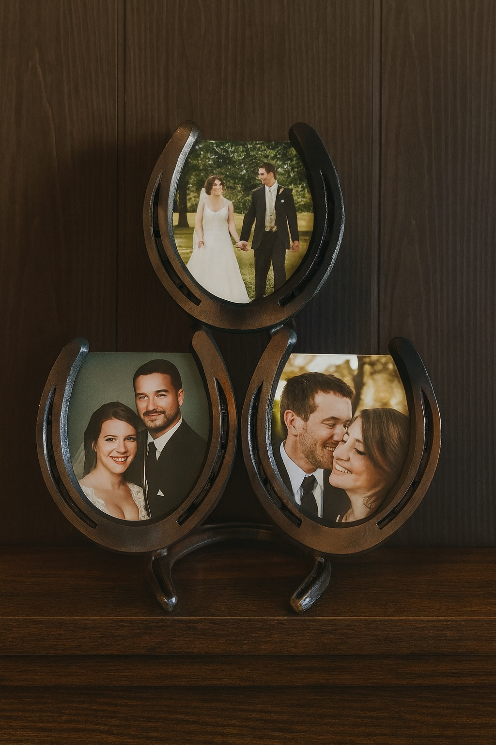 Horseshoe Picture Frame - ( 3 picture version)