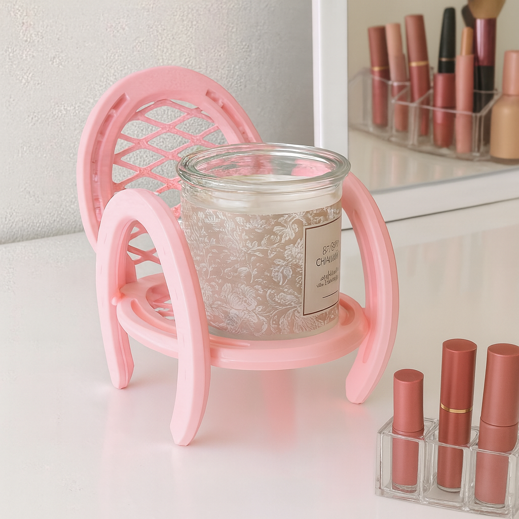 Horseshoe Chair plant stand / Candle holder / cell phone holder