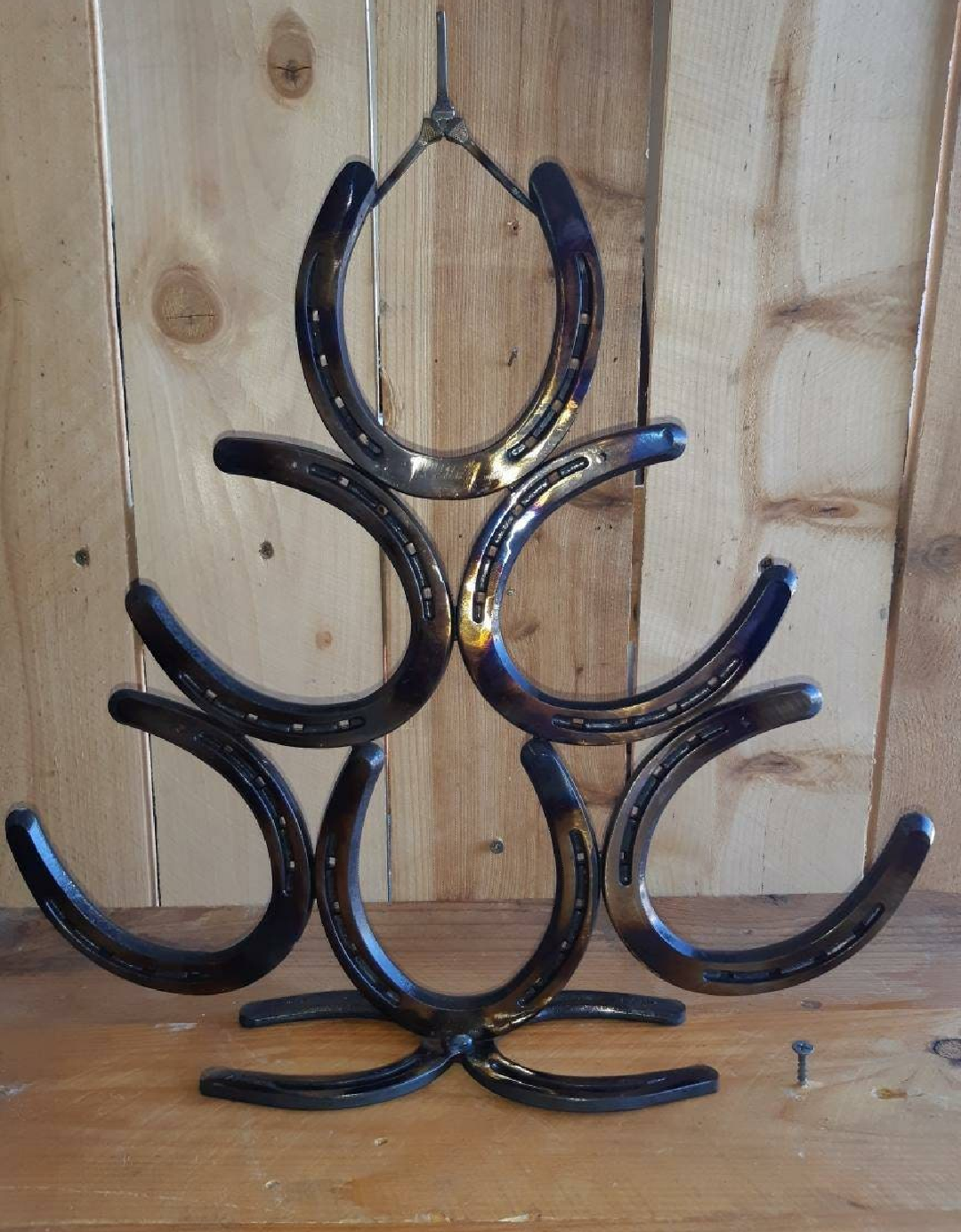 Horseshoe Lucky Christmas Xmas Tree 3 Tier