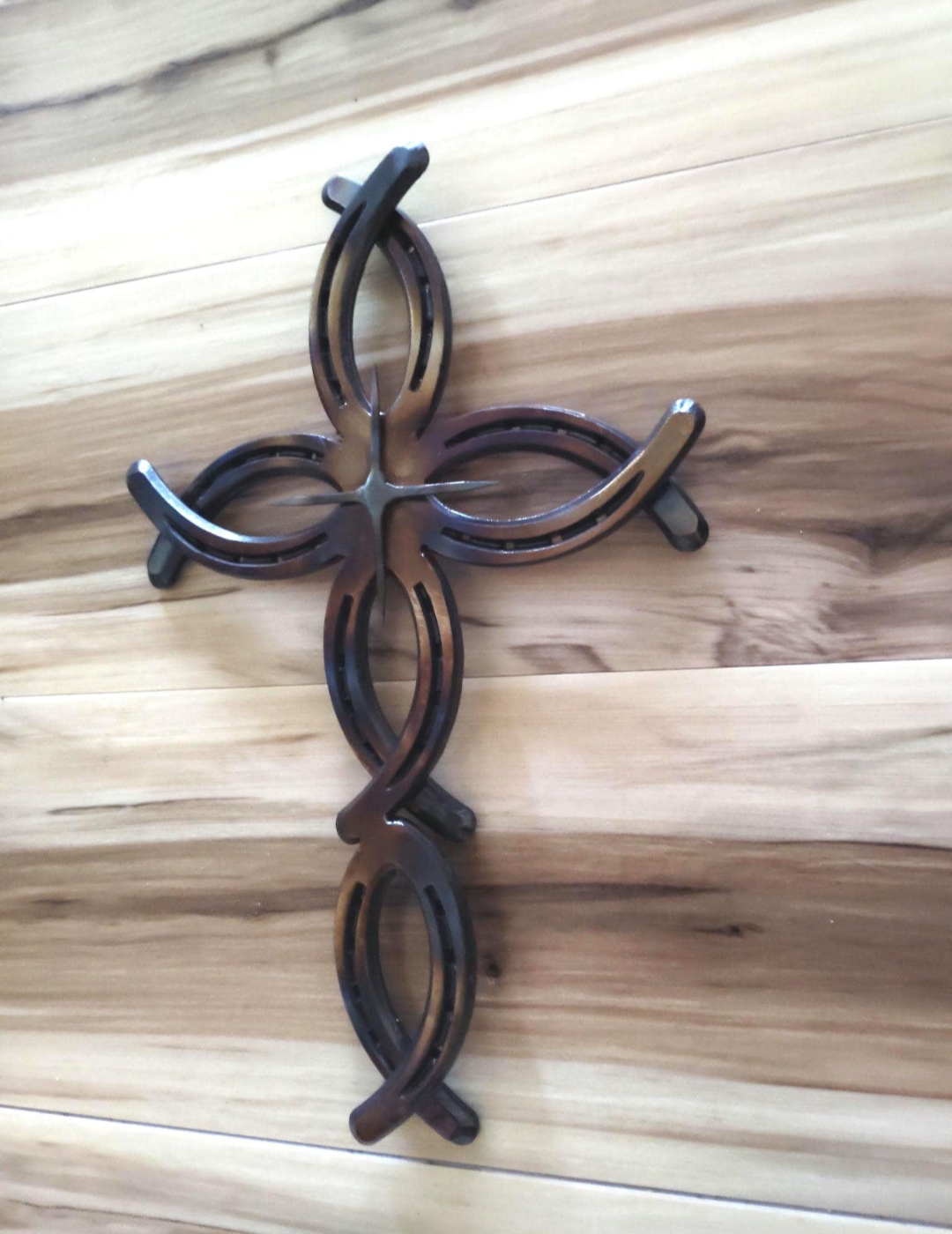 Horseshoe Christian Fish Cross